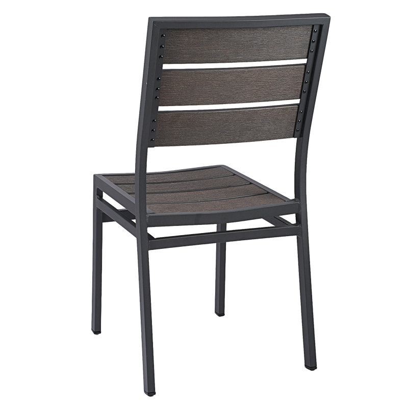 Chaise d'appoint de salle à manger en aluminium H & D Barnwood