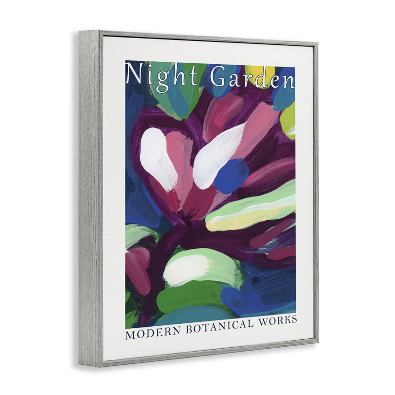  «Night Garden Abstract», impression numérique sur toile par June Erica Vess, Estampe numérique Farmhouse, H 14 po x l 11 po