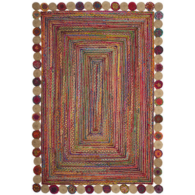 Herzig Hand-Woven Flatweave Red Area Rug