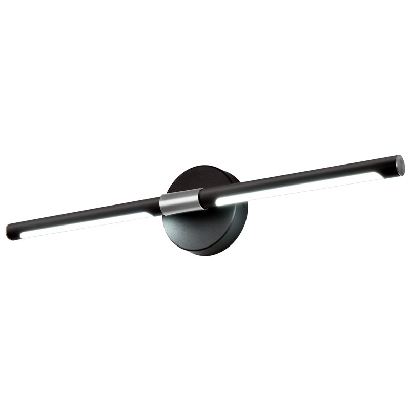 Nafissa Dimmable 6000K LED Vanity Light, Black/Nickel