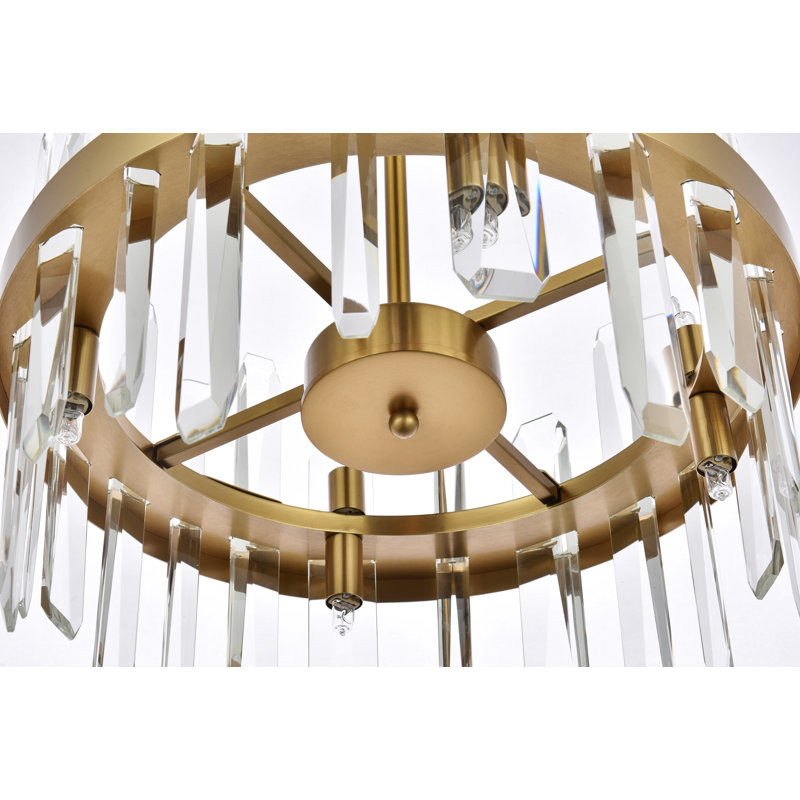 Marlow 6 - Light Unique/Statement Pendant, Satin Gold, 57.5" H x 16" W x 16" D