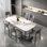 Rectangular modern simple dining table and chair