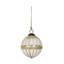 Ensemble de 3 boules de Noël suspendues en verre beige D3.9-521335592-521335573