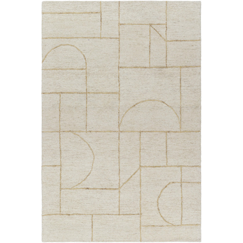 Caelob Wool Geometric Indoor Rug, Rectangle 8' x 10'