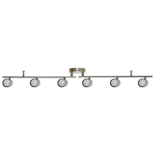 6-Light LED Dimmable Track Light with Rotatable Head