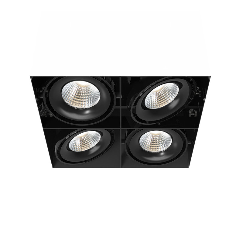 Ensemble de 4 lumières encastrées multiples 4 lumières, Blanc