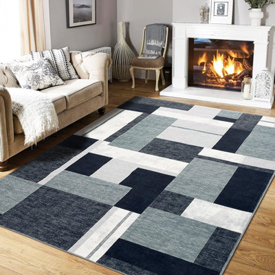 Tapis lavable 5X7 pour salon, chambre à coucher