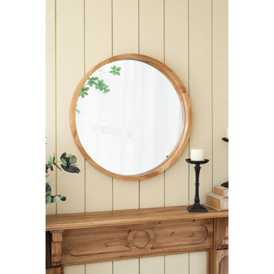 D28 "Miroir circulaire en bois, salon, salle de bain, entrée 28"