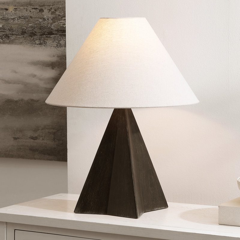 Renzo 21.5" Table Lamp, Antique Black