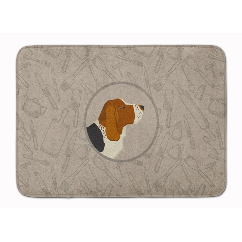 Tapis pour salle de bain Basset Hound in the Kitchen, Basset hound