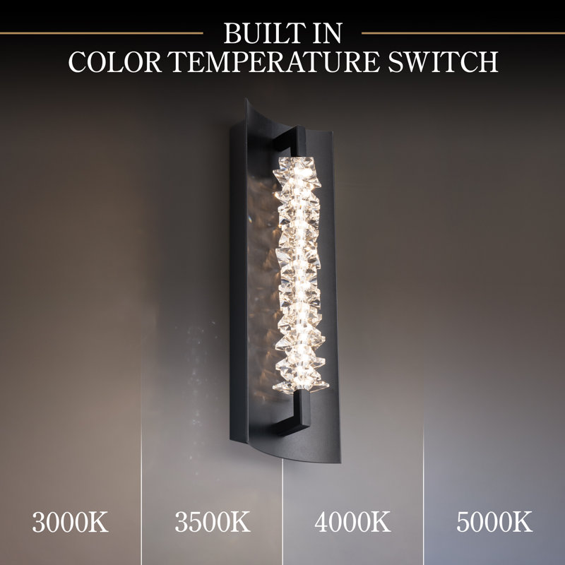 Twirl 1 - Light LED Armed Sconce, Black