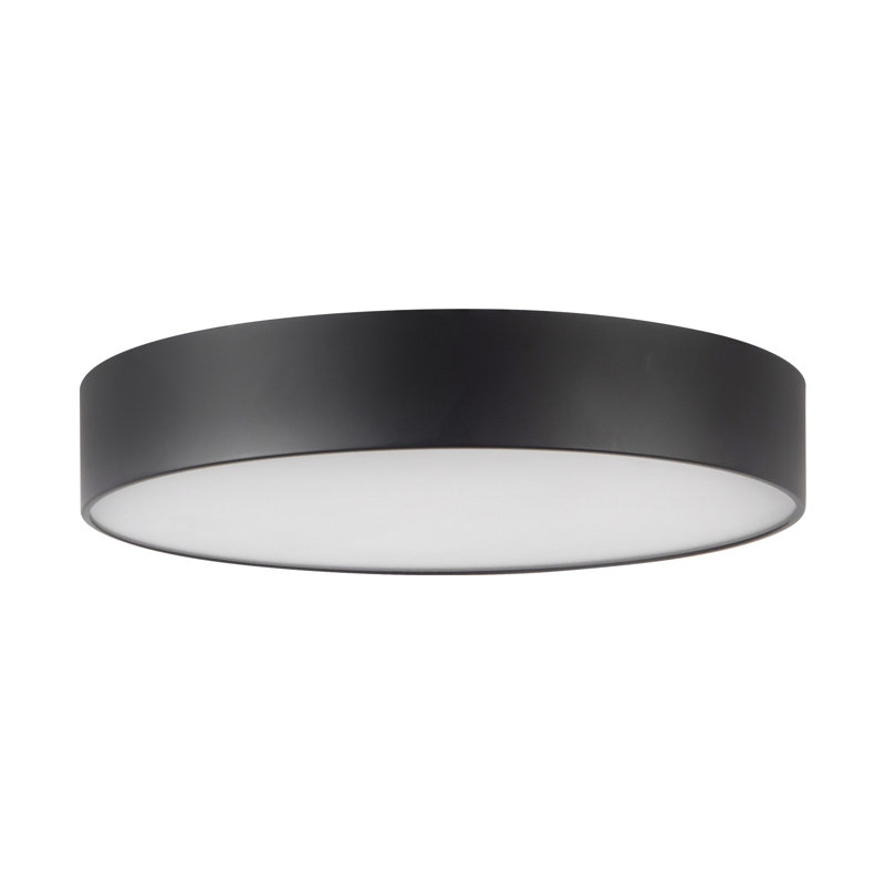 Cherylene 8-in Black dimmable LED Flush Mount, Noir mat