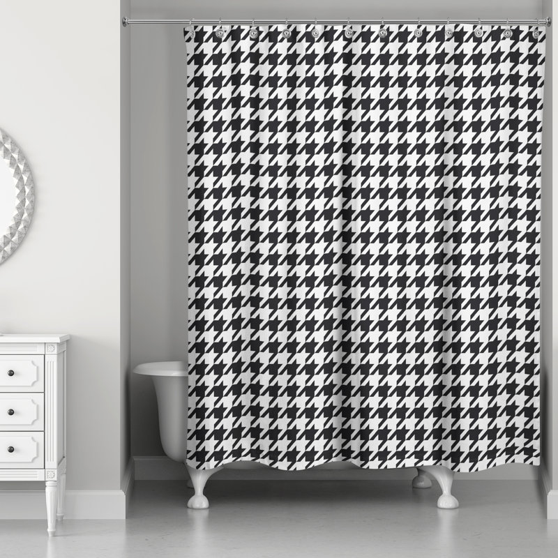 Bodner Houndstooth Single Shower Curtain