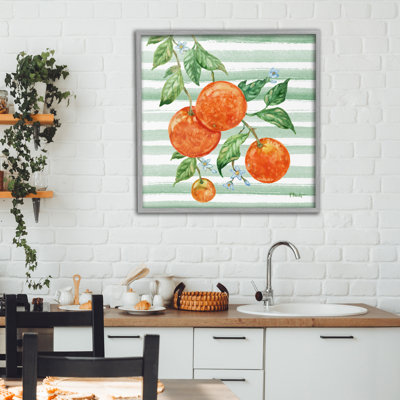 Juicy Orange Vine Framed Giclee, design by Paul Brent
