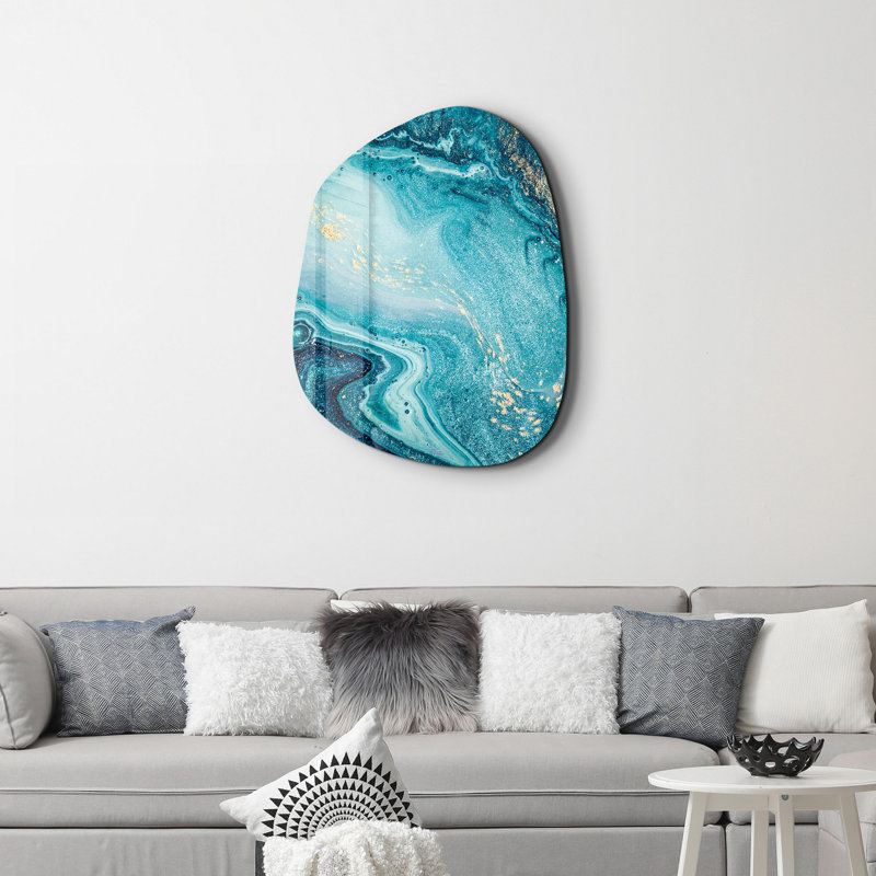Wall Decor on Tempered Glass, 88" H x 68" W x 0.4" D