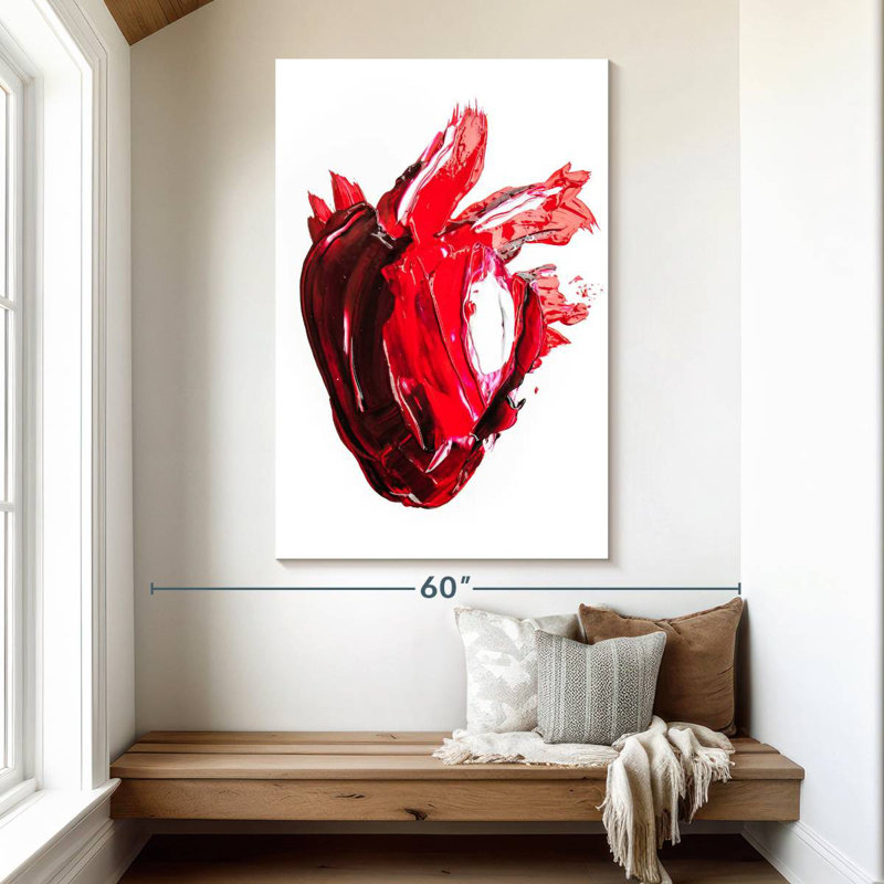 Kelan Abstract Human Heart, 51" H x 34" W