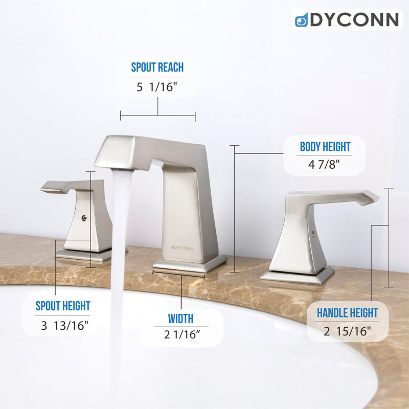 Widespread 2-handle Bathroom Faucet, Brushed Nickel