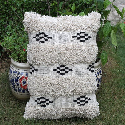 Livingon Indoor / Outdoor Geometric Backrest Cushion Cover