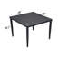Table de salle à manger d'extérieur 40 po x 40 po avec pieds fuselés et trou pour parasol