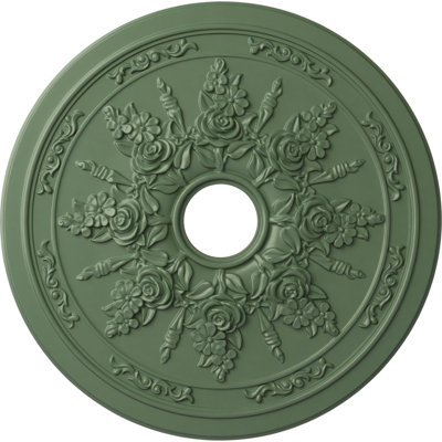 Médaillon de plafond Endurathane Quentin, l 23 1/2 po x H 12 1/4 po x P 1 1/2 po, apprêté en usine