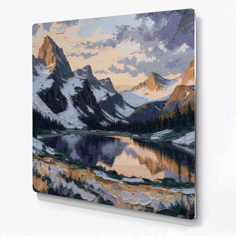 États-Unis, Colorado, art mural gris en métal, H 16 po x l 16 po x P 0,05 po