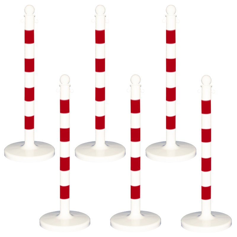 Poteau Mr. Chain Stripes, Rouge / blanc