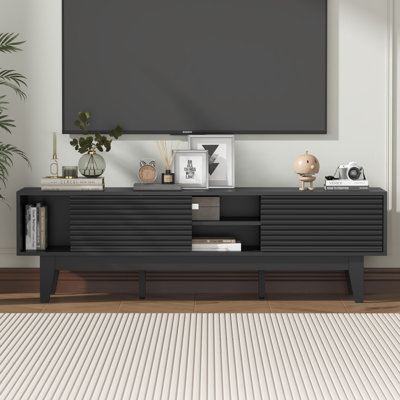 Modern style TV cabinet with sliding door