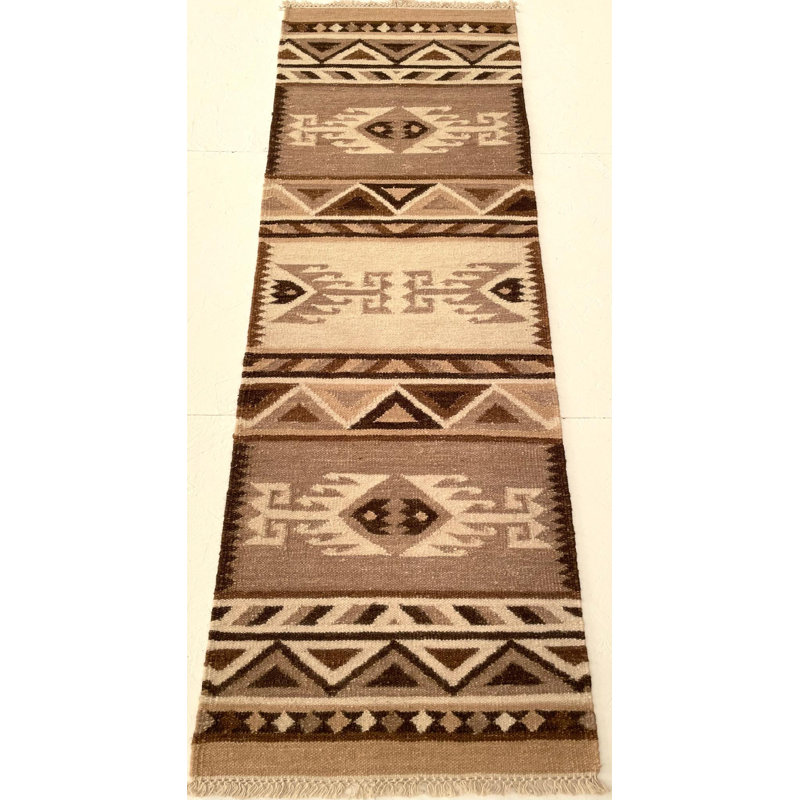 Wool Southwestern Indoor Rug, Runner 2'x6'