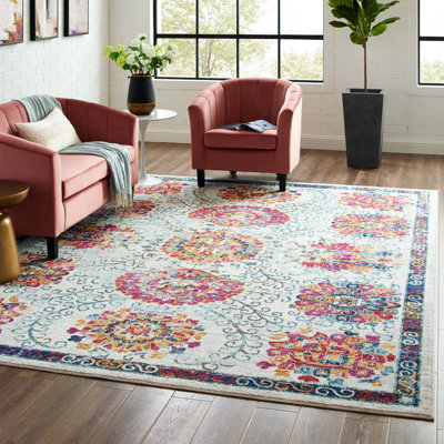 Modway Entourage Kensie Distressed Moroccan Trellis 8x10 Area Rug