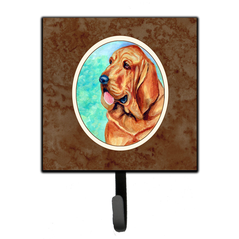 Pelin Metal Wall Organizer with Key Hooks, Brown/Green/Blue, Bloodhound