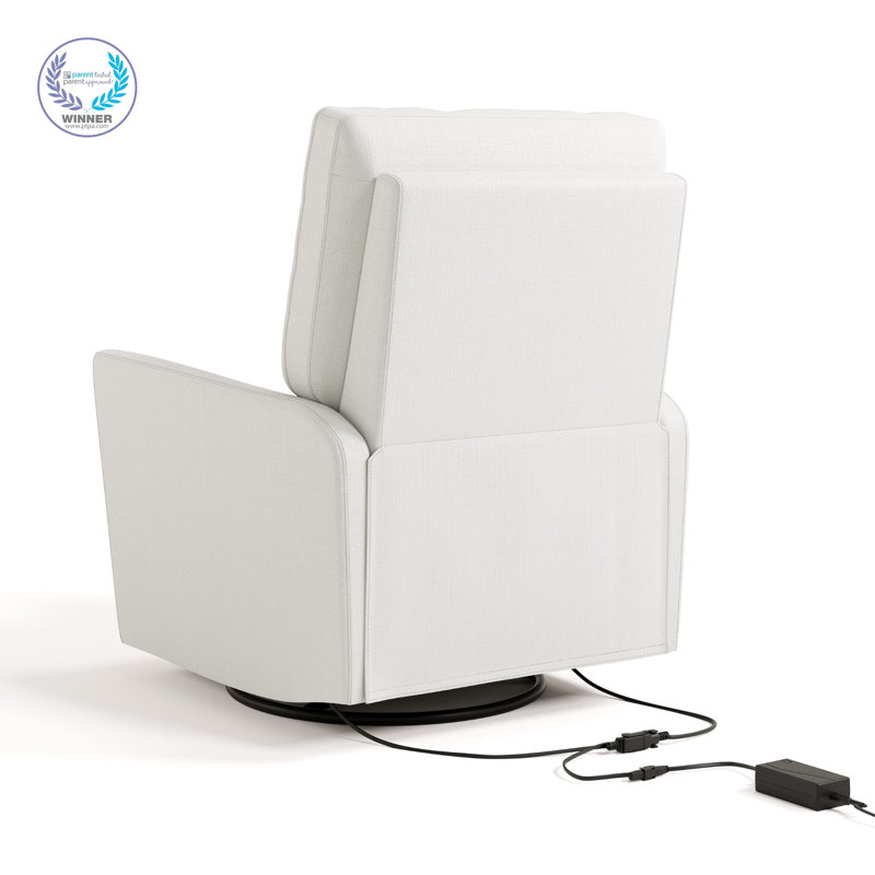 Santorini Deluxe Power Recliner Swivel Glider, Ivory Basketweave