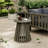 Outdoor Acacia Wood Patio Side Table, Round Coffee Table For Backyard, Lawn, Balcony-760374415