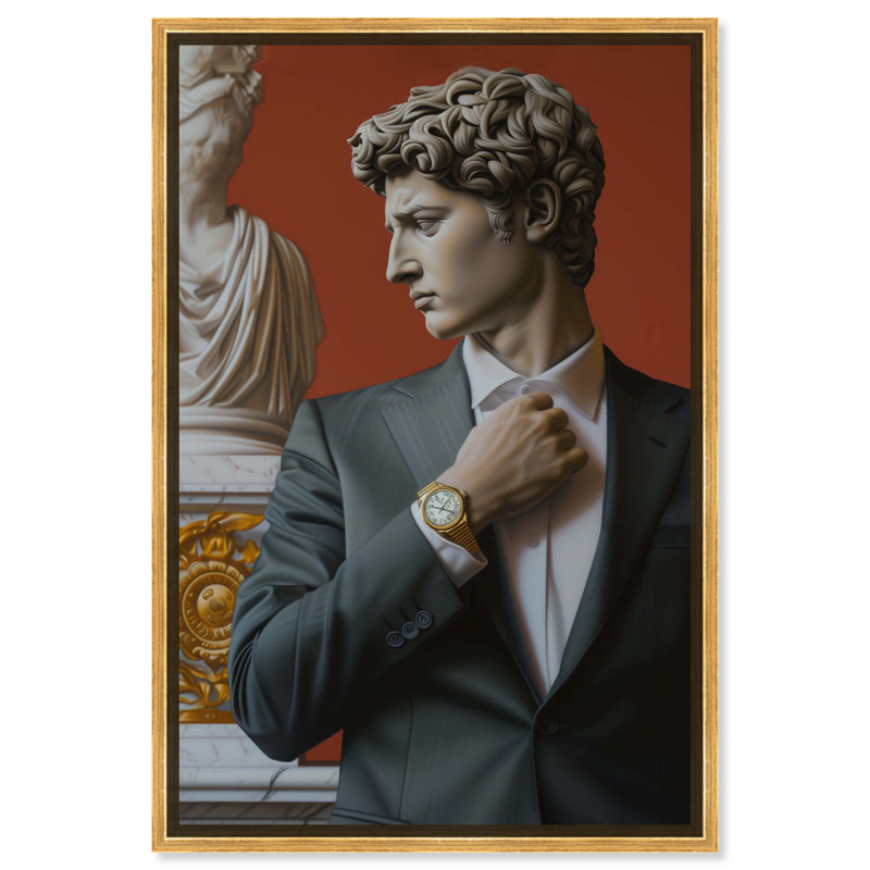 Notoriart Sculpture With Style, Cadre doré, H 55 po x l 37 po