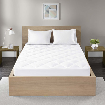 Protège-matelas imperméable en satin de coton 300 fils, hypoallergénique et antimicrobien pour la santé et le confort