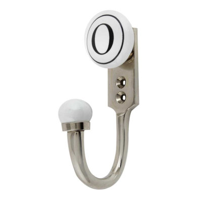 Letter O Ceramic Wall Hook