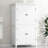 4 Door Freestanding Bathroom Unit - Adjustable Shelves, White , Construction Cabinet Doors Shelves Practical Function-1844429861