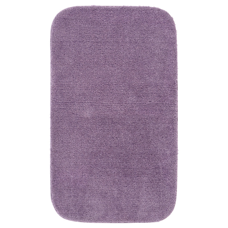 Tapis de bain antidérapant en nylon doux Mccluney, Mauve, L 24 po x L 40 po