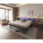 Metal Twin Daybed With RGB LED Lights & Charging Station, Height Adjustable Day Bed Frame With Trundle