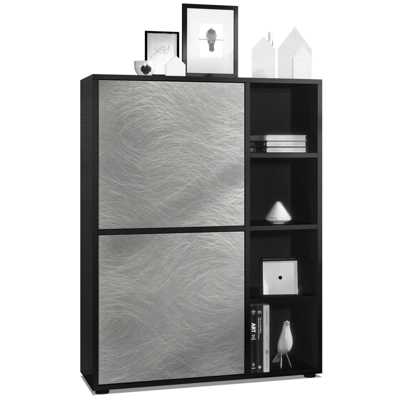Mccafferty 79cm Sideboard, Black Matt/Blue