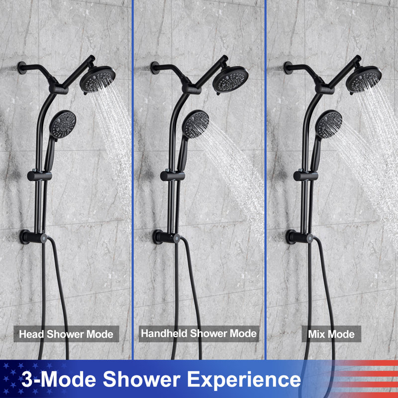 Système de douche complet, Noir mat