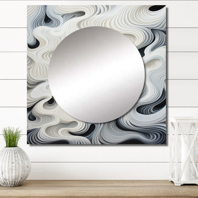 Getts - Grand miroir carré Op Art