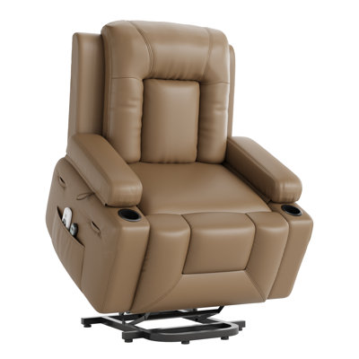 Fauteuil inclinable électrique Power Lift pour personnes âgées - Fauteuil relevable en cuir PU avec dossier réglable
