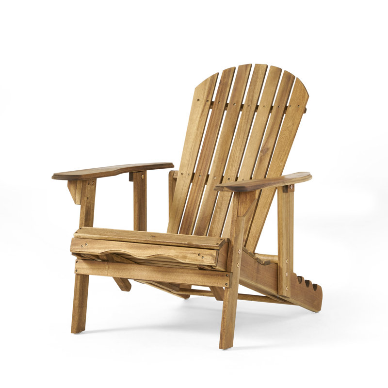 Chaise Adirondack en bois massif Pepe, Teinte naturelle