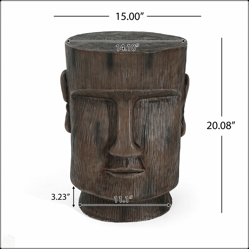 Statue de Pâques Moai, tabouret de table de bout à piédestal, durable et artistique