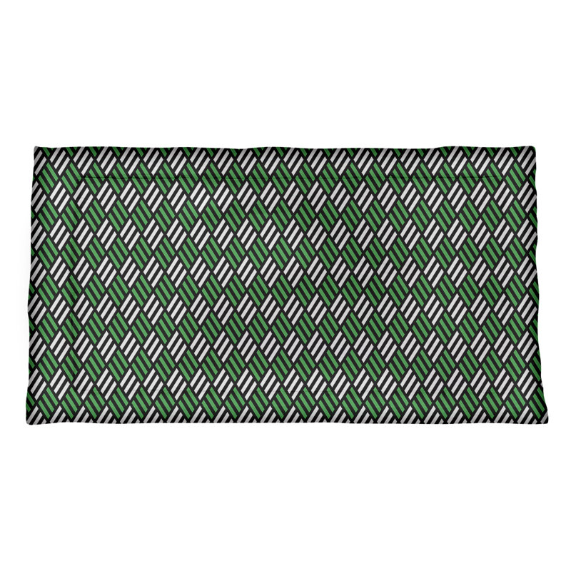 Taie décorative Katelyn Elizabeth, Très grand, Polyester, Noir / Vert