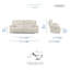 Canapé inclinable électrique en microfibre Rosser-365340247