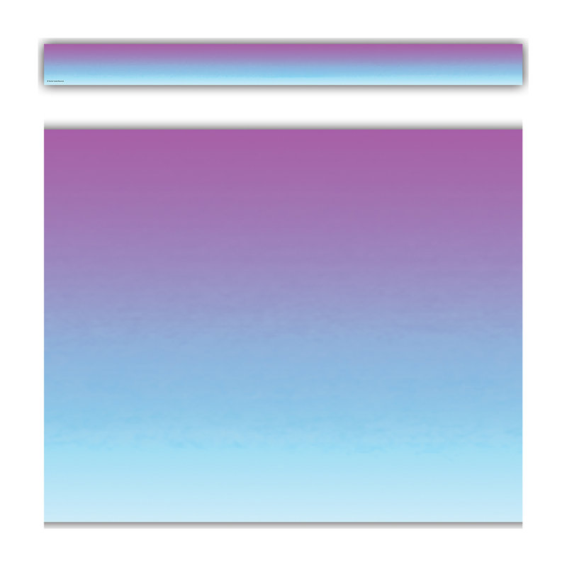 Bordure droite délavée, Mauve / bleu