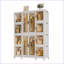 Commodes et amp; Garde-robes | Armoire portative 12 cubes avec 2 tringles suspendues, 12 portes magnétiques | 44 po x 18 po x 60 po | Blanc | Polypropylène