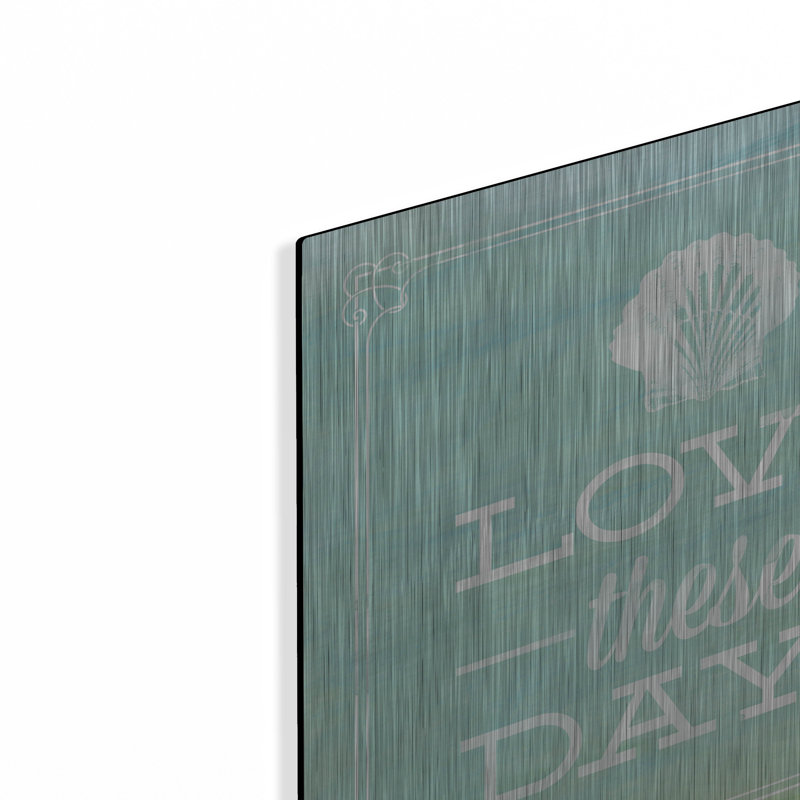 Art mural en métal luxueux «Love ces jours» par Katie pertiet, H 12 po x l 12 po