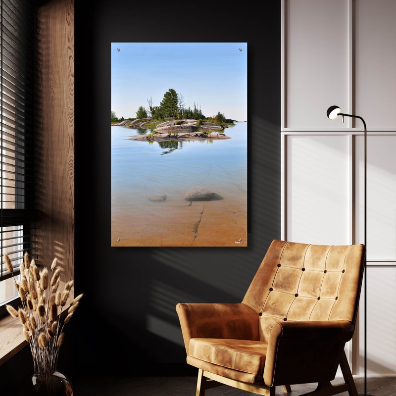  «Clear contentment» par Kenneth M Kirsch, art mural en verre acrylique, 24 po x 36 po, H 36 po x l 24 po